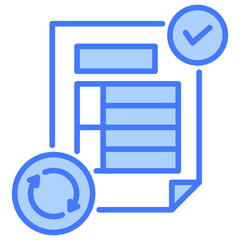 Bank Reconciliation Blue Icon