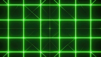 Abstract Glowing Green Grid Pattern
