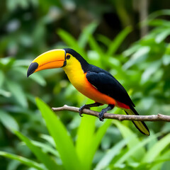 Obraz premium Keel billed toucan beautiful toucan close up