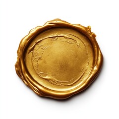Gold wax seal gold round accessories.