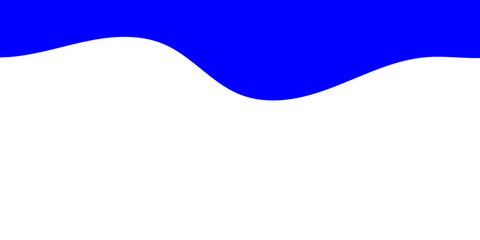 Blue abstract wave shape with fluid curves for overlay, footer design, or background element