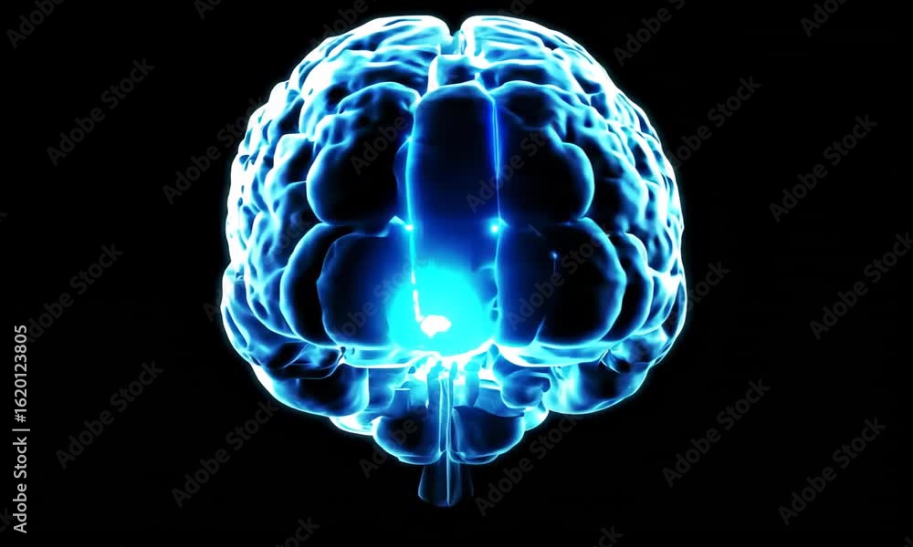 Poster exploring the complexities of human brain activity through vibrant neural connections and intricate 