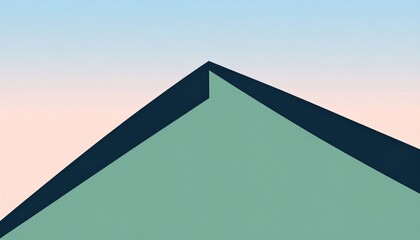 Abstract Geometric Mountain Peak Landscape