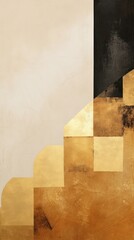 Wall art architecture staircase.