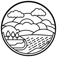 Overcast Weather Outline Vector