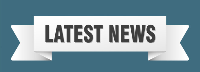 latest news ribbon isolated on transparent background. latest news ribbon