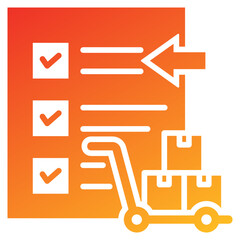 Procurement Order Glyph Gradient Icon
