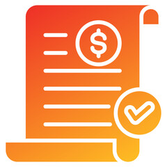 Invoicing Glyph Gradient Icon