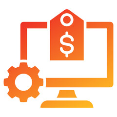 Asset Management Glyph Gradient Icon