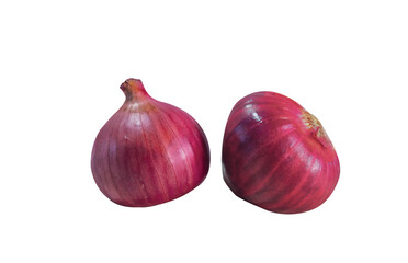 Red onion isolated on white background 