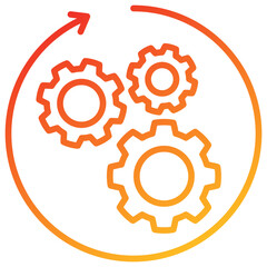 Integration Line Gradient Icon