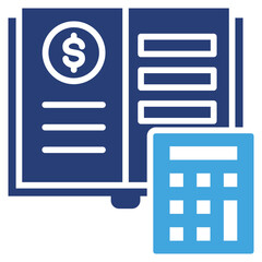 General Ledger Two Color Icon