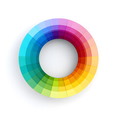 Fototapeta premium Circular color chart representing emotions with bright spectrum. Ideal for psychological, design, or educational visuals.