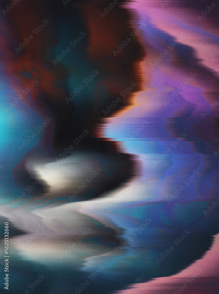 Poster glitch grainy abstract smeared gradient blurred unique background texture digital noise glitch damag