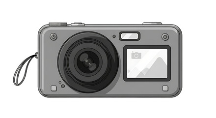 Fototapeta premium Vintage digital pocket camera