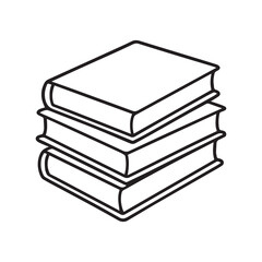 Minimalist continuous line books illustration single line drawing