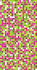 Fototapeta premium Vibrant, multicolored mosaic pattern of squares