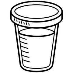 Urine Collection Container Minimalist Vector