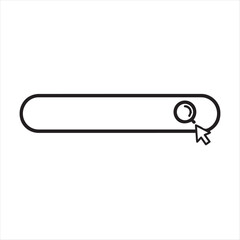 Web interface search bar ui design element with navigation controls