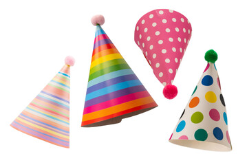 Colorful birthday cap, top view.
