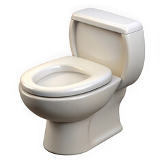Clean white ceramic toilet bowl with lid open on black background isolated object