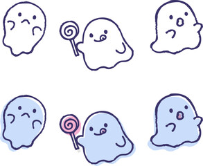 ゴーストのイラストセット