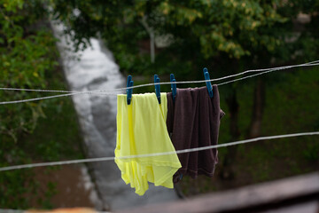 washed items not on clothesline

