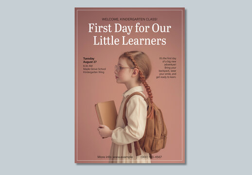 First Day of School Flyer Layout