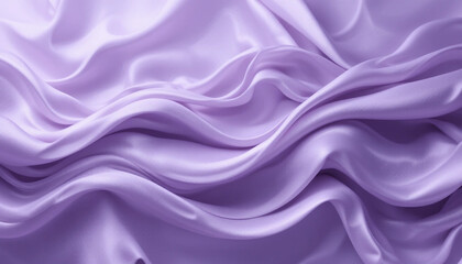 Elegant Wavy Purple Satin or Silk Fabric Abstract Background