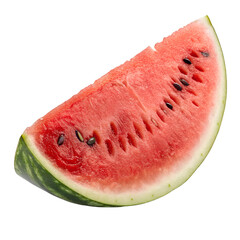 slice of watermelon on transparent  background