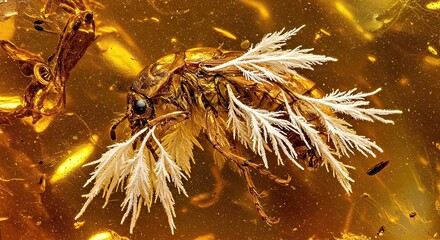 Ethereal Fungal Growth on Insects Evoking Ancient Mysteries
