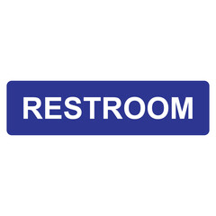 restroom sign text label icon vector