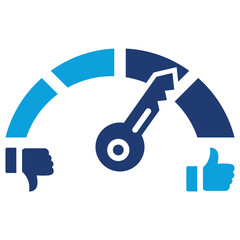 Key Performance Indicator Flat Blue Icon
