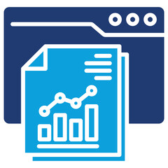Reporting Flat Blue Icon