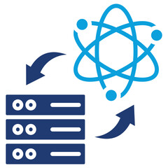 Data Science Flat Blue Icon