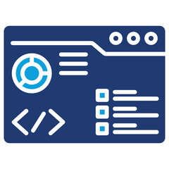 Web Programming Flat Blue Icon