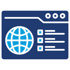 Domain Registration Flat Blue Icon