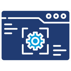 Web Development Flat Blue Icon