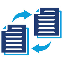 File Sharing Flat Blue Icon