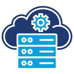 Big Data Flat Blue Icon