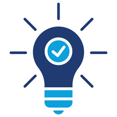 Problem Solving Flat Blue Icon