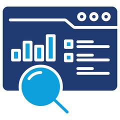 Monitoring Flat Blue Icon