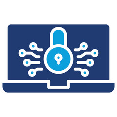 Encryption Flat Blue Icon