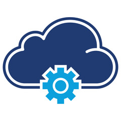 Computing Flat Blue Icon
