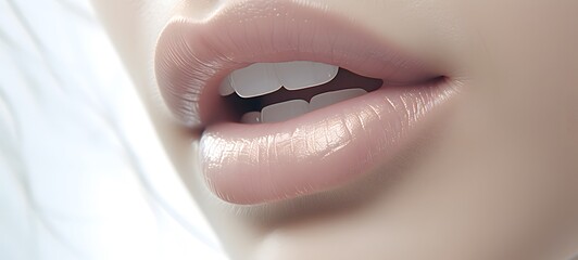 lip trace on glass. White background, generative AI
