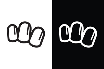 Nails icon isolated vector icon illustration on white background.