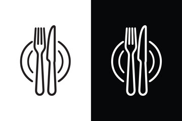 Restaurant  icon vector on White Background ,Vector Art Illustration on white background.