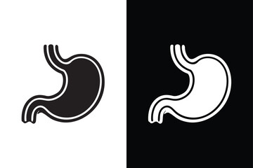 Stomach human part icon isolated vector icon illustration on white background.