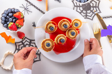 Funny kids pancake breakfast for Halloween