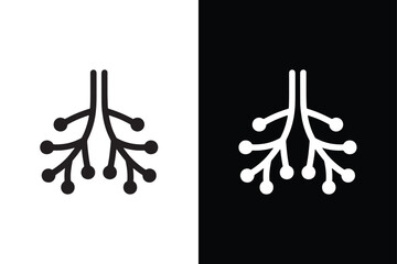 Bronchi icon vector on White Background ,Vector Art Illustration on white background.